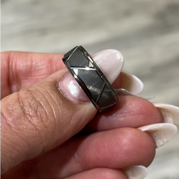 Tungsten 8 mm Gun Metal Wedding Band Ring all sizes available - Picture 6 of 7